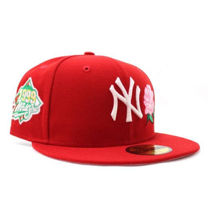 NY yankees Flower Fitted Cap ( non adjustable)