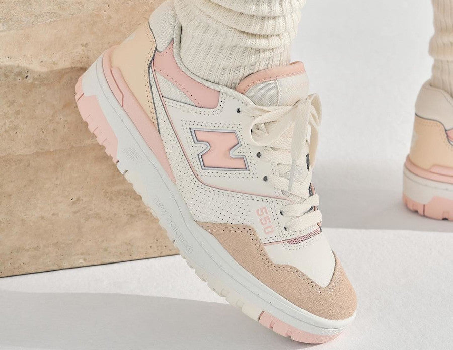 New Balance 550 White and Pink